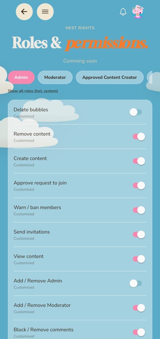 Hatch Social app screen